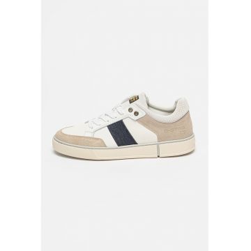 Pantofi sport low-cut din piele si piele intoarsa Ravond