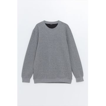 Bluza de trening cu decolteu la baza gatului si maneci cazute