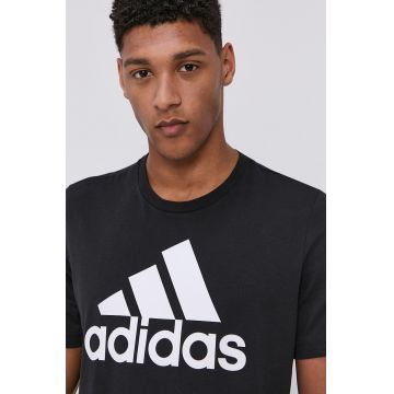 Adidas Tricou GK9120 bărbați, culoarea negru, cu imprimeu