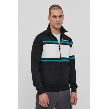 Diadora Bluză bărbați, culoarea negru, cu imprimeu