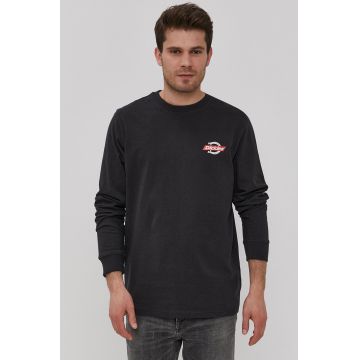 Dickies Longsleeve bărbați, culoarea negru, cu imprimeu