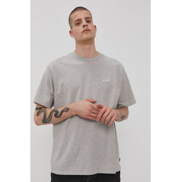 Levi's tricou bărbați, culoarea gri, melanj A0637.0013-Neutrals