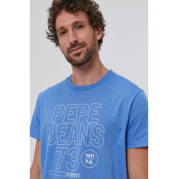 Pepe Jeans Tricou SKYLER bărbați, cu imprimeu