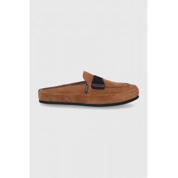 PS Paul Smith Papuci din piele culoarea maro