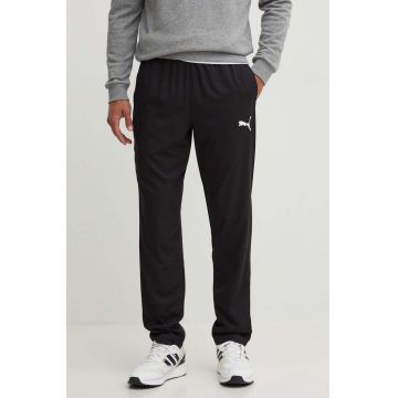 Puma pantaloni 586732 bărbați, culoarea negru, material uni 586732