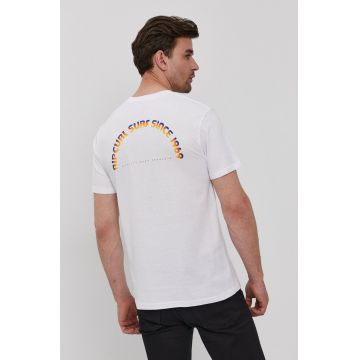 Rip Curl Tricou bărbați, culoarea alb, cu imprimeu