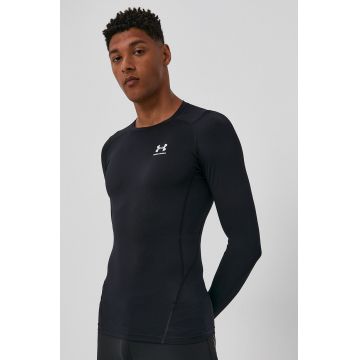 Under Armour mânecă lungă de antrenament culoarea negru, neted