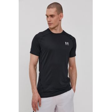 Under Armour tricou de antrenament culoarea negru, neted
