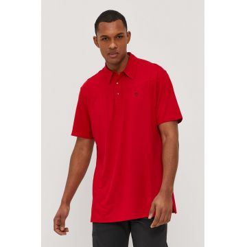 Wrangler Tricou Polo bărbați, culoarea rosu, material neted