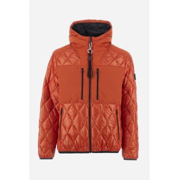 Geaca matlasata cu logo - Portocaliu persan