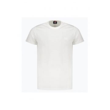 Tricou barbati cu decolteu la baza gatului din bumbac  Alb