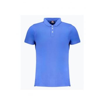 Tricou polo barbati cu logo - din bumbac - Albastru inchis