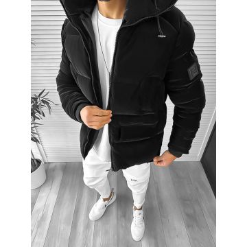 Geaca barbati groasa de iarna neagra Philip100 60-4