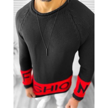 Pulover barbati gros slim fit negru ZR T3580 O3-4.1