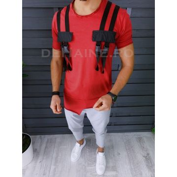 Tricou barbati slim fit asimetric ZR A8489 N7-4.3