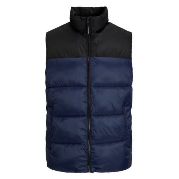 Vesta barbati - poliester - Bleumarin
