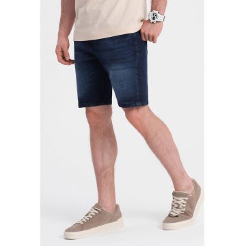 Blugi scurti relaxed fit - Albastru inchis