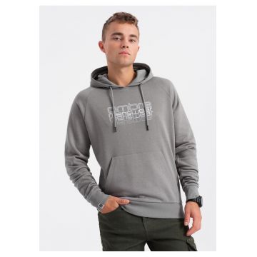 Hanorac cu imprimeu  OM-SSPS-0153 - Barbati - Fara fermoar - Cu gluga