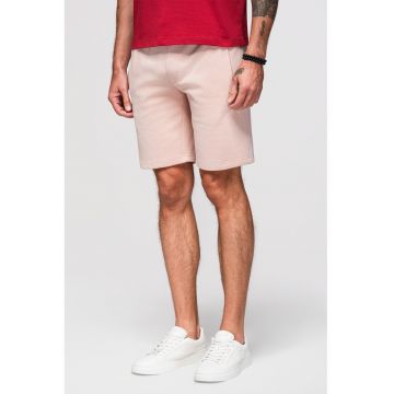 Pantaloni scurti din bumbac cu talie ajustabila - Piersica