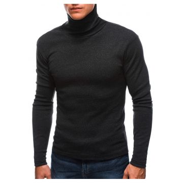 Pulover pentru barbati  E213 - Guler inalt - Gri inchis