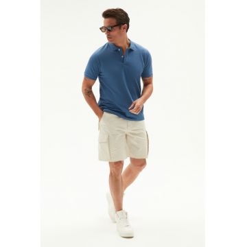 Tricou polo din bumbac pique