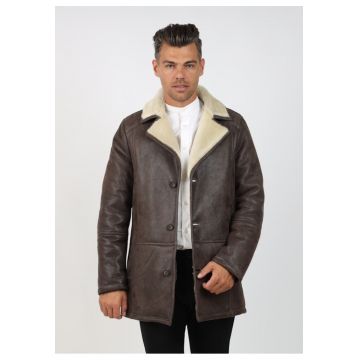 Cojoc de Barbati din Blana de Miel - Model Ciprian - Maro