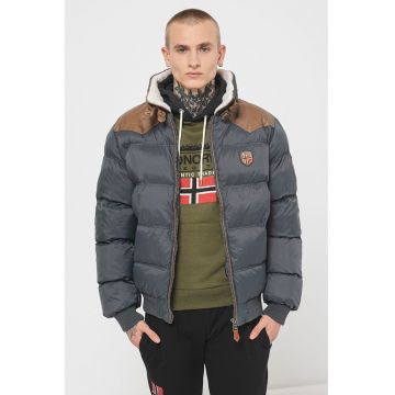 Jacheta bufanta cu model matlasat Abramovitch - Maro/Gri carbune