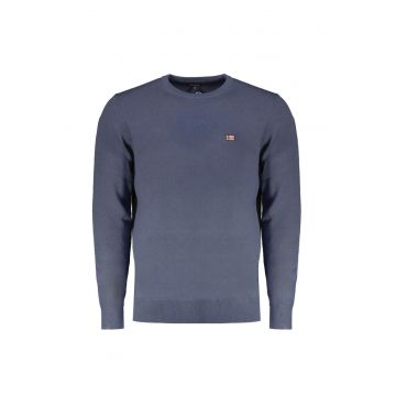 Pulover barbati fara fermoar cu decolteu la baza gatului - logo -  Indigo