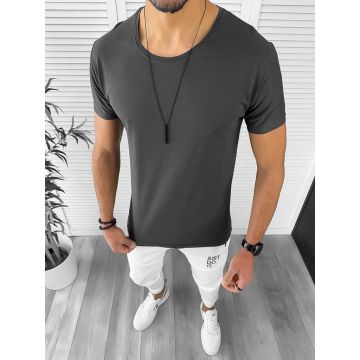 Tricou barbati  gri inchis   slim fit  12998 O5-5.1