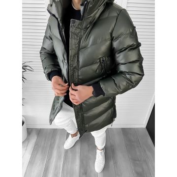 Geaca barbati groasa kaki de iarna  8080 D1-4