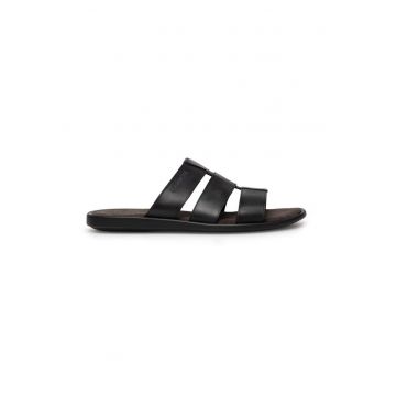 Slapi barbati -  590559 - Piele naturala - Negru