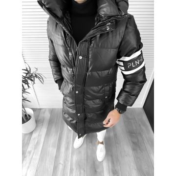 Geaca barbati groasa neagra de iarna cu defect DEF9025 D0-5