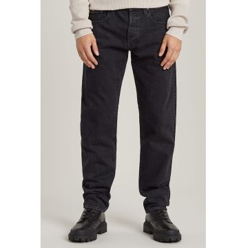 Blugi regular fit cu croiala conica Morry - Negru stins