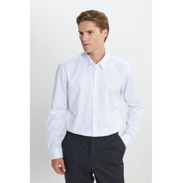 Camasa de bumbac cu model in carouri - Albastru deschis