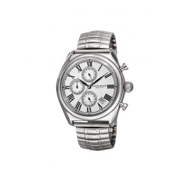 Carcasa rotunda pentru ceas casual AK827 -  AK828 - argintiu