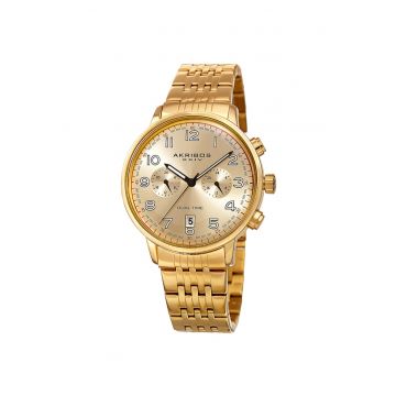 Carcasa rotunda pentru ceas casual AK942 -  AK945 - auriu