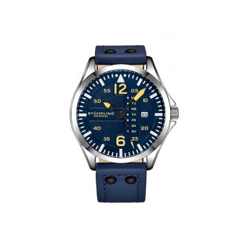 Ceas analog Aeronaut Quartz Aviator 44mm -  Brigad - Albastru