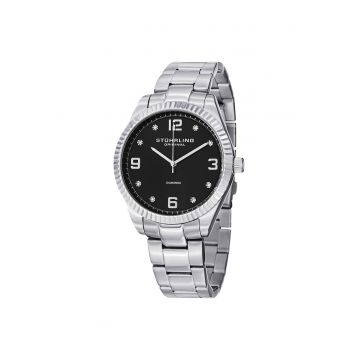 Ceas analog Allure Quartz 42 mm cu bratara din otel inoxidabil -  Dorset - negru