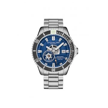 Ceas analog Radiance Automatic 44mm Skeleton -  ALBASTRU