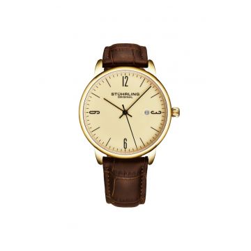 Ceas analog rotund Rasa Classic Quartz Data - cu o curea din piele - Ceas analog rotund Rasa Classic Quartz Data - cu o curea din piele -