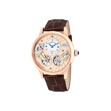 Ceas automatic Sagittarian - 45 mm - cu curea din piele -  Classi - Auriu