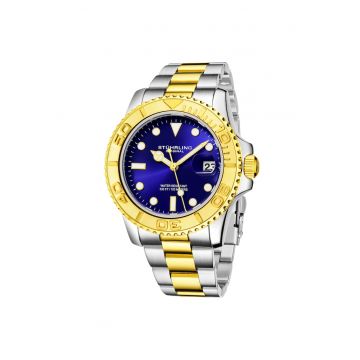 Ceas rotund analog Oceana de 42 mm cu bratara din otel inoxidabil -  Dorset - albastru
