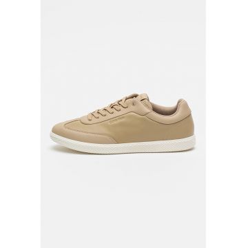 Panofi sport low-cut cu insertii din piele