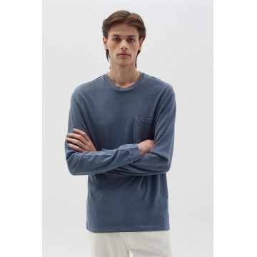 Bluza relaxed fit de bumbac - Albastru prafuit