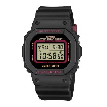 Ceas barbatesc  G-SHOCK DW-5600AI-1ER - editie limitata Andres Iniesta - rezistent la socuri - negru