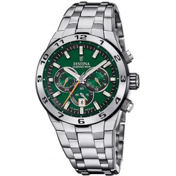 Ceas pentru barbati -  OS20 - Argintiu - Verde