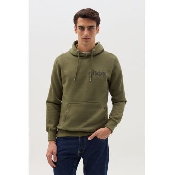 Hanorac cu buzunar kangaroo - Verde aquamarin