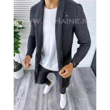 Cardigan barbati gri slim fit ZR T3641 P19-4.1 Cardigan barbati gri slim fit ZR T3641 P19-4.1