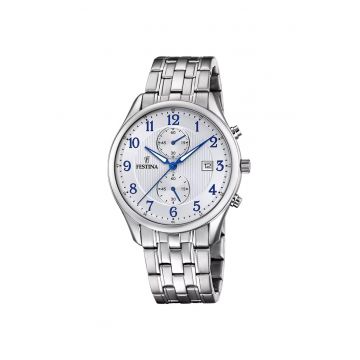 Ceas barbatesc  F6854/A Quartz Argintiu