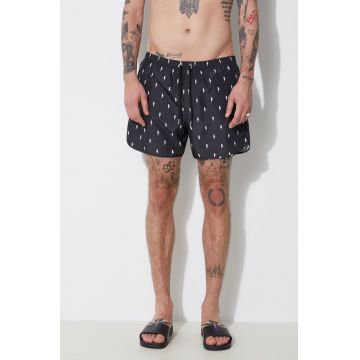 Neil Barrett pantaloni scurti de baie All-Over Micro Bolts culoarea negru, MY58026A-Y068-524N Neil Barrett pantaloni scurti de baie All-Over Micro Bolts culoarea negru, MY58026A-Y068-524N